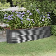 vidaXL Ζαρντινιέρα Ανθρακί 296x80x68 εκ Ατσάλι με Ηλεκτρ. Βαφή Πούδρας