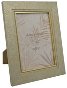 Κορνίζα Με Σαγρέ Όψη Χρυσό Πλαστικό 15x20cm ANKOR