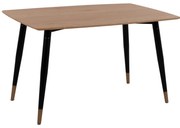 ΤΡΑΠΕΖΙ ALIZA ΡΟΥΣΤΙΚ ΜΕ ΦΥΣΙΚΗ ΕΠΙΦΑΝΕΙΑ & ΜΕΤΑΛΙΚΑ ΠΟΔΙΑ ΜΑΥΡΟ ΜΑΤ HM8553.01 120x80x74Υ εκ.