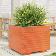vidaXL Ζαρντινιέρα Καφέ Κεριού 60x60x49,5 εκ. από Μασίφ Ξύλο Πεύκου