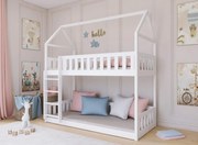 Κουκέτα Σπιτάκι Montessori Pola από μασίφ ξύλο White  90×200cm (Δώρο 10% Έκπτωση στα Στρώματα)