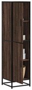 Highboard καφέ δρυς Κατασκευασμένο ξύλο και μέταλλο - καφέ δρυς
