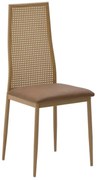 Καρέκλα Lasmipe Inart καφέ pu-rattan 40x49x96εκ