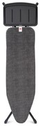 Τραπέζι σιδερώματος Brabantia B 1003351, 124x38 cm, 7 θέσεις ρύθμισης, υποδοχή γεννήτριας ατμού, Μαύρο