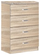 Συρταριέρα Killian pakoworld με 4 συρτάρια sonoma 80x40x80εκ (1 τεμάχια)