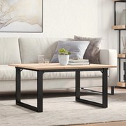 vidaXL Τραπεζάκι Σαλονιού Πλαίσιο Ο 90x90x45εκ Μασίφ Πεύκο/Ατσάλι