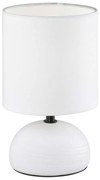 Φωτιστικό Επιτραπέζιο Luci R50351001 1xE14 40W Φ14cm 23cm White RL Lighting Κεραμικό,Ύφασμα