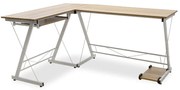 Γραφείο Γωνιακό Levi 072-000022 158x120x73cm Oak-White