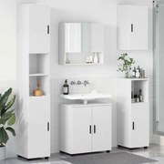 vidaXL Σετ Επίπλων Μπάνιου Επιτοίχιο 5 pcs Λευκό 61 x 35 x 64 εκ.