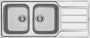 Pyramis Athena Extra (116X50) 2B 1D Γυαλισμένος Inox Ένθετος Νεροχύτης (107163101)