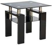 LISA D BENCH TRANSP. / ΜΑΥΡΟ ΒΕΡΝΙΚΙ 60x60x55 DIOMMI LISADCLH1