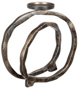 Artekko Ring Κηροπήγιο Αλουμινίου Ανθρακί (26.7x10.2x27.9)cm