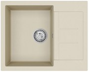 Helika Tesa SQT 102 Ένθετος Γρανιτένιος Νεροχύτης Μ62xΠ50cm Εκρού