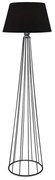Φωτιστικό δαπέδου Firdo II Ε27 ύφασμα-μέταλλο μαύρο Φ38x121εκ 38x38x121 εκ.
