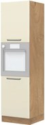 Επιδαπέδιο ντουλάπι φούρνου ψηλό Modena K21-60-2KR-Καρυδί - Μπεζ - 60.00Χ60.00Χ216.00cm