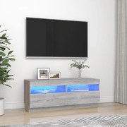 Έπιπλο Τηλεόρασης με LED Γκρι Sonoma 100x35x40 εκ. - Γκρι