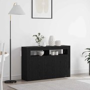 vidaXL Πλαϊνό γραφείο Μαύρη δρυς 116 x 30 x 75 εκ. Επεξεργασμένο ξύλο