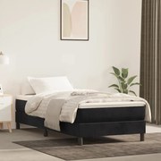 vidaXL Πλαίσιο Κρεβατιού Boxspring Μαύρο 90x200 εκ. Βελούδινο