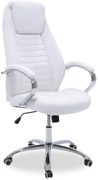 Καρέκλα γραφείου διευθυντή Sonar pakoworld pu λευκό