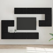 vidaXL Σετ επίπλου τηλεόρασης 10 pcs Μαύρη δρυς 180 x 30 x 90.5 εκ