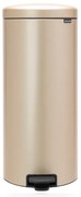 Κάδος με πεντάλ Brabantia NewIcon 1003209, 30 l, Ομαλό κλείσιμο, Αντιολισθητική βάση, Μεταλλικό χρυσό