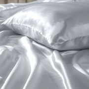 Μεταξωτή Μαξιλαροθήκη Φάκελος (50x70) Feel &amp; Touch Beauty Sleep Silver
