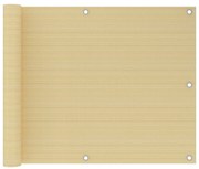 vidaXL Διαχωριστικό Βεράντας Μπεζ 75 x 500 εκ. από HDPE