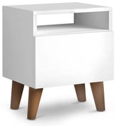Κομοδίνο Luce Megapap από μελαμίνη χρώμα λευκό 40x30x47,6εκ.-GP022-0048,3