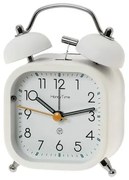 HoneyTime Ρολόι - Ξυπνητήρι Επιτραπέζιο Αθόρυβο 7x7cm Λευκό 241-037