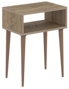 Κομοδίνο Todd Μελαμίνη Οακ-Πόδια Φυσικό 45x30x58Yεκ.