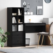 vidaXL Γραφείο με αποθηκευτικό χώρο 2 pcs Μαύρη δρυς 80 x 40 x 76 εκ.