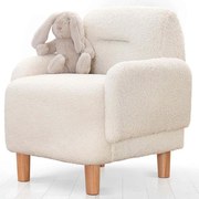 Πολυθρόνα Παιδική Cobie Teddy 209FLF1427 49x51x57cm White
