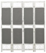 vidaXL Διαχωριστικό Δωματίου με 4 Πάνελ Γκρι 140 x 165 εκ. Υφασμάτινο