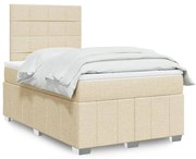 ΚΡΕΒΑΤΙ BOXSPRING ΜΕ ΣΤΡΩΜΑ ΚΡΕΜ 120X190 ΕΚ. ΥΦΑΣΜΑΤΙΝΟ 3293912