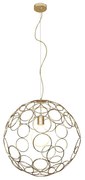 Φωτιστικό Οροφής Κρεμαστό HL-3589-M 77-4086 Aline Gold Φ60 Homelighting Μέταλλο