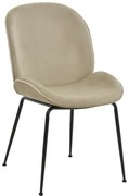 Intrahome Καρέκλα Adelaide Intrahome μπεζ βελούδο-πόδι μέταλλο μαύρο 47x64x88εκ | SKU: INTRAPA-375111133