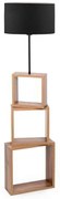 Φωτιστικό δαπέδου Claude Megapap Mdf/fabric/Pvc χρώμα καφέ/μαύρο 37x20x140εκ.