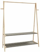 Κρεμάστρα Ρούχων με Ράφια 132x45,5x150,5 εκ. Μπαμπού