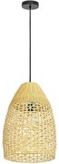 Φωτιστικό Οροφής Sambucona 390237 Φ35x150cm 1xE27 40W Natural-Black Eglo Ατσάλι,Ξύλο