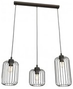 Κρεμαστό Φωτιστικό Οροφής 3xE27 Πλέγμα 74cm Vander Emibig -1365/3-Μαύρο 1365/3