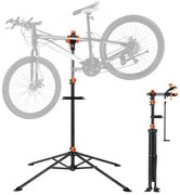 VEVOR Bike Repair Stand, 80 lbs Heavy-duty Steel Bicycle Repair Stand, Adjustable Height Bike Maintenance Workstand with Magnetic Tool Tray Telescopic Arm, Foldable Bike Work Stand for Home, Shops