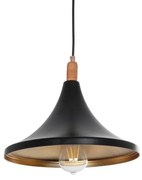BELFRY 203-0077 Μοντέρνο Κρεμαστό Φωτιστικό Καμπάνα Μονόφωτο 1 x E27 IP20 Μαύρο &amp; Χρυσό Πλαστικό-Μ29.5 x Π29.5 x Υ2 Globostar-20 203-0077