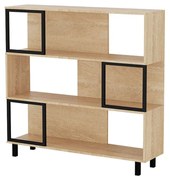 JENGA 115 ΒΙΒΛΙΟΘΗΚΗ SONOMA ΜΑΥΡΟ 100x30xH115cm 28-0132