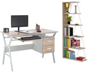 ΣΕΤ ΓΡΑΦΕΙΟΥ HM11769 2ΤΜΧ ΜΕΛΑΜΙΝΗ ΣΕ SONOMA- ΛΕΥΚΟ ΜΕΤΑΛΛΟ