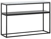 Κονσόλα Castel I όψη μαρμάρου λευκό - μαύρο μέταλλο 120x35x80 εκ. 120x35x80 εκ.