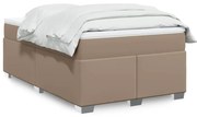 vidaXL Κρεβάτι Boxspring με Στρώμα Καπουτσίνο 120x190εκ.από Συνθ.Δέρμα