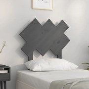 vidaXL Κεφαλάρι Κρεβατιού Γκρι 72,5 x 3 x 81 εκ. από Μασίφ Ξύλο Πεύκου