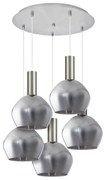 Φωτιστικό Οροφής Πολύφωτο Homelighting 77-8404 Nickel/White