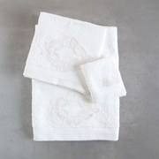 Πετσέτες Agnes (Σετ 3τμχ) White Ρυθμός Σετ Πετσέτες 80x150cm 100% Πενιέ Βαμβάκι
