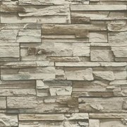 Αυτοκόλλητη Ταπετσαρία Brown Stacked Stone Peel KAL.RMK9025